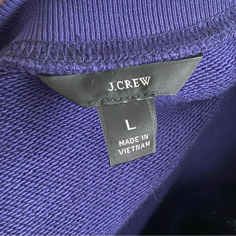 J. Crew nautical anchor dark periwinkle embroidered rope pullover size large